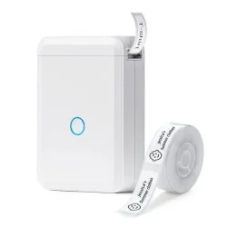 D110 0.5 Inch Label Printer with Tape - White